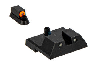 Night Fision Perfect Dot Night Sight Set with square notch, Orange front and Black rear ring for the CZ P10C.